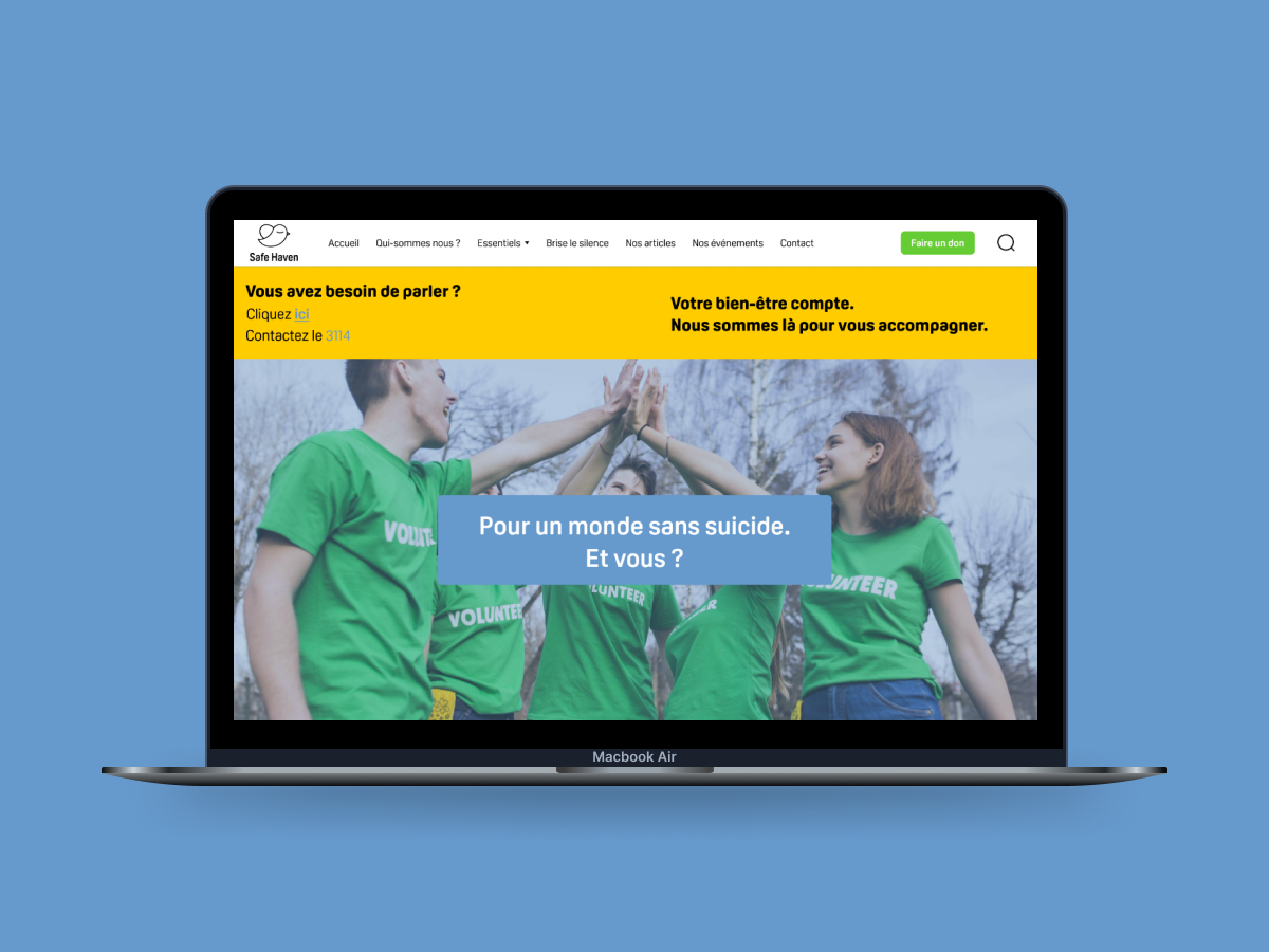 projets maquette site Safe Haven